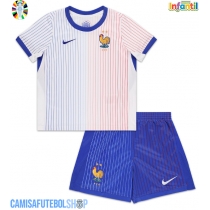 Camisa de time de futebol França Replicas 2º Equipamento Infantil Europeu 2024 Manga Curta (+ Calças curtas)